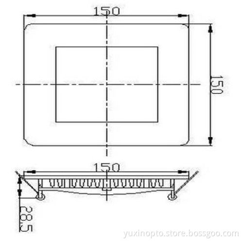 Ultra-thin 8W RGB Square LED Panel Lights, 100-240V AC, 50-60Hz Input Voltage